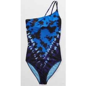 💙Aerie One Shoulder One Piece Tye dye Swimsuit NWOT Sz Xl